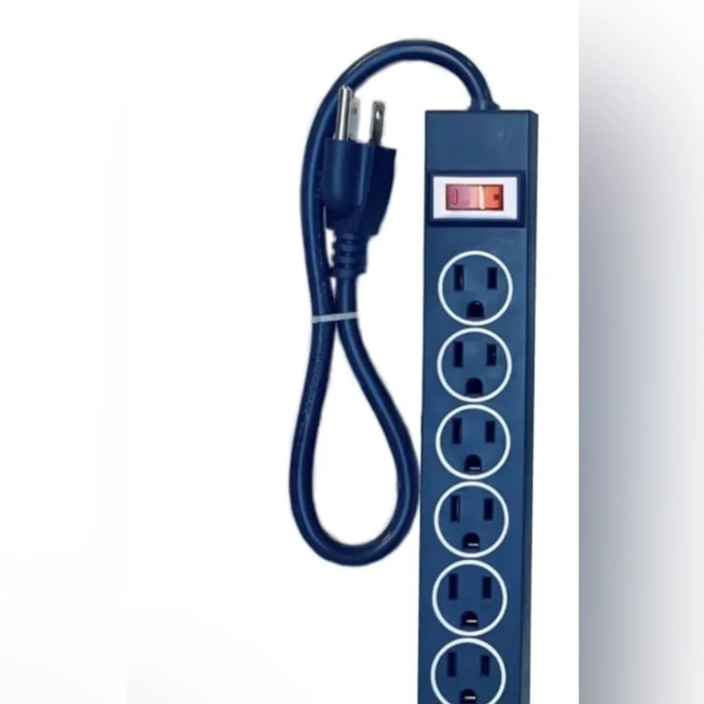 Vivitar 6 Outlet Blue Power Strip Surge Protector – NWT